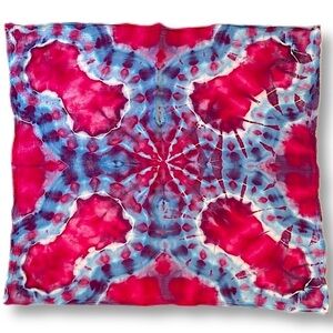 Kaleidoscope tie dye kitchen flour sack towel tea towel pink purple